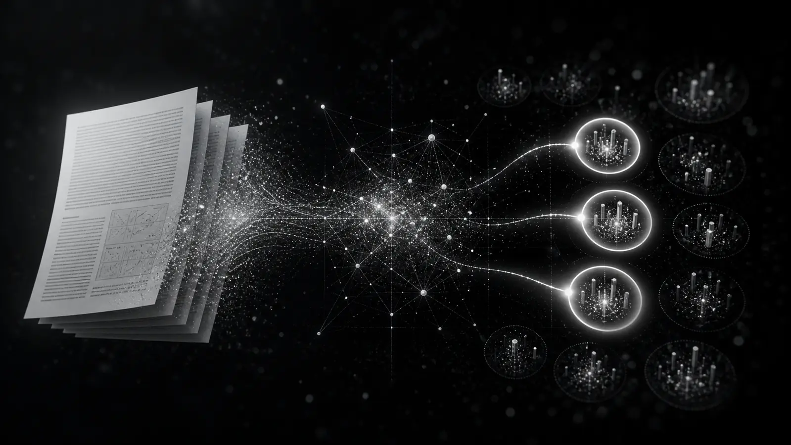 Scientific manuscript matched to three journal clusters through semantic embeddings